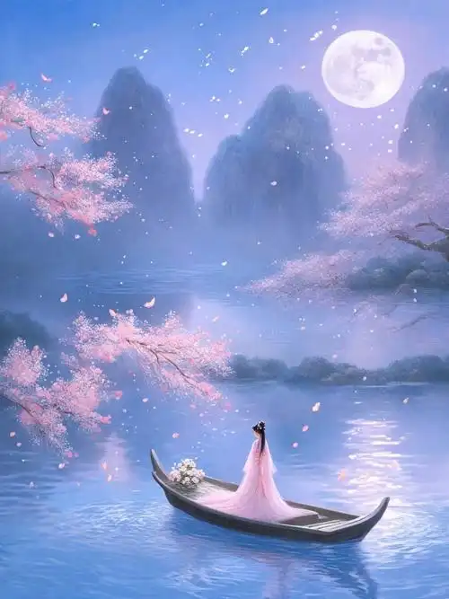 青溪归路直乘月夜歌还46句潇洒自由诗词忘却人间烦恼净逍遥