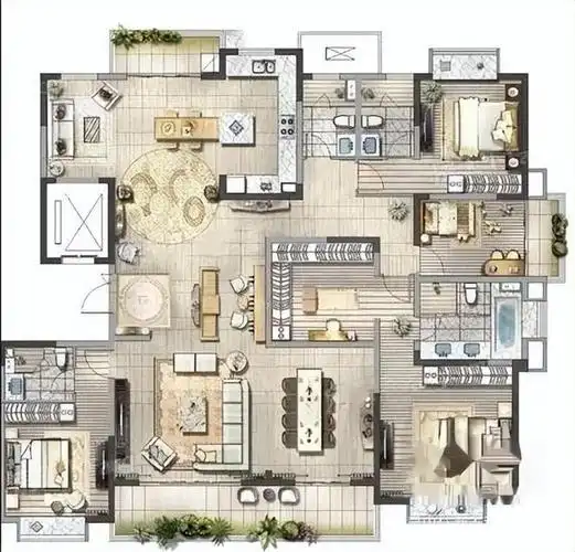 300平米四房四卫的超豪华大平层|套房|阳台|飘窗|玄关_网易订阅