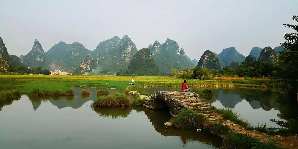 桂林田心村状元桥的秀美风光