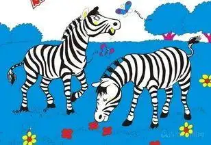 动物简笔画图片步骤斑马简笔画步骤图惊吓斑马简笔画彩色树林里散步的