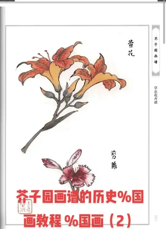 芥子园画谱(2)#一起学画画 #零基础绘画教程 #带你走进画 - 抖音